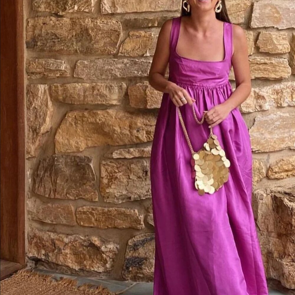Oroton Open-Back Wisteria Dress